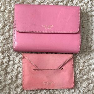 Kate Spade Pink Wallet and Card Holder Set